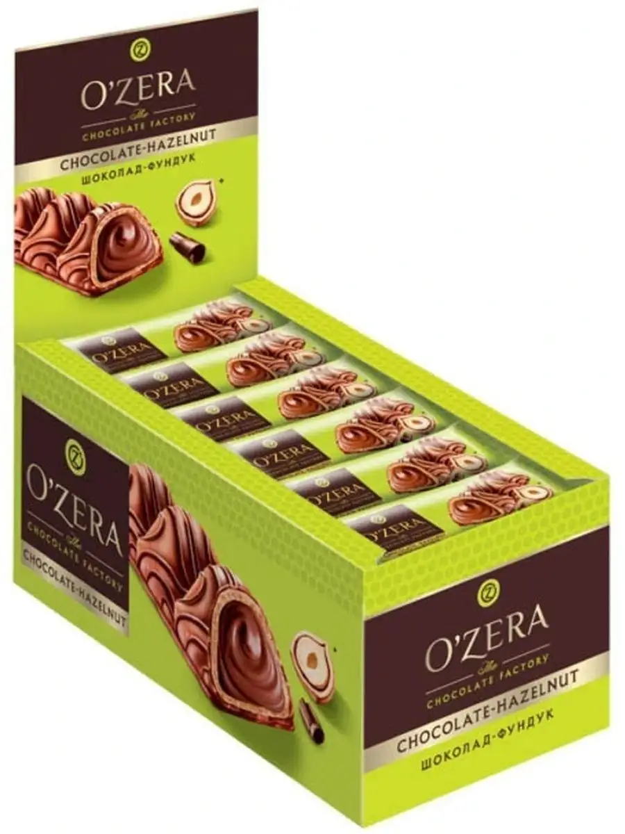 OZera, батончик Chocolate Hazelnut, 24 шт по 23г