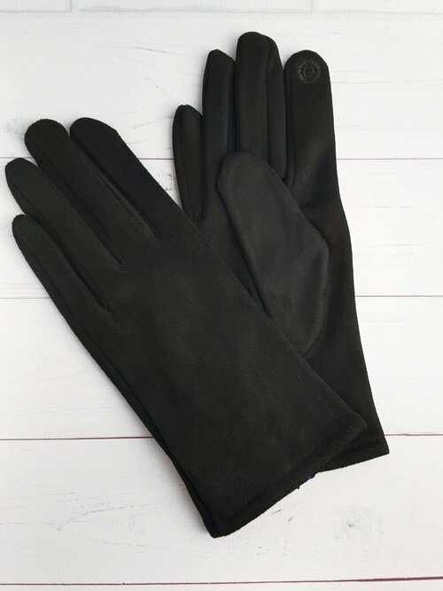 Перчатки трикотажные мужские зимние теплые цвет; черный размер 11