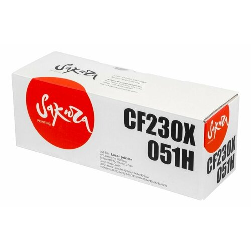 3 шт. Картридж лазерный Sakura 30X / CF230X / Canon 051 H / 051 H черный увеличенной емкости до 4000 стр. для HP, Canon (SACF230X/051H)