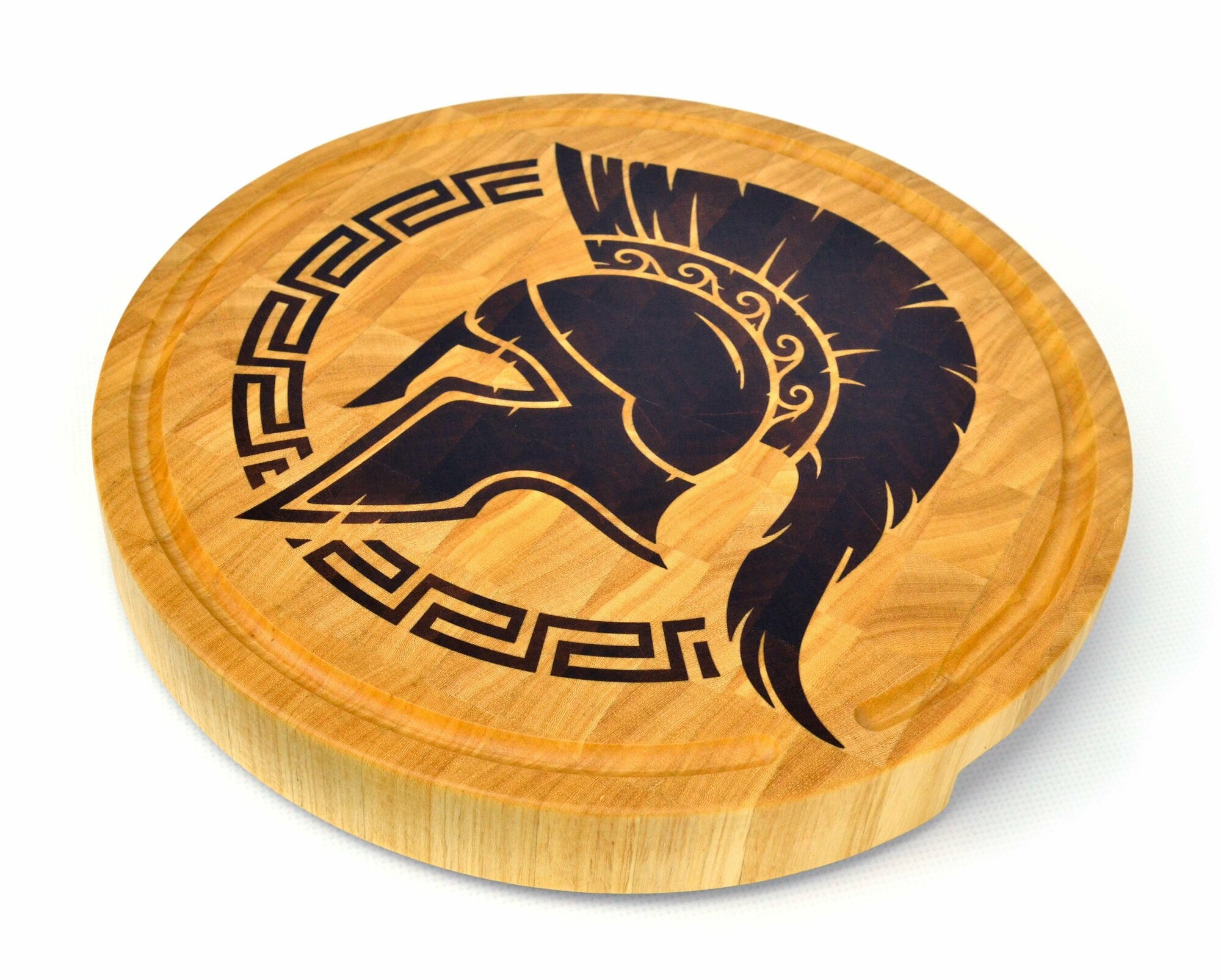 Доска Wooden Plate "Спартанец" для разделки, сервировки, подачи, кото/сапеле, 29 см