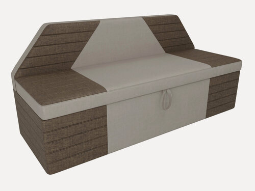 Изображение товара Artum Кухонный прямой диван Дуглас рогожка бежевый коричневый