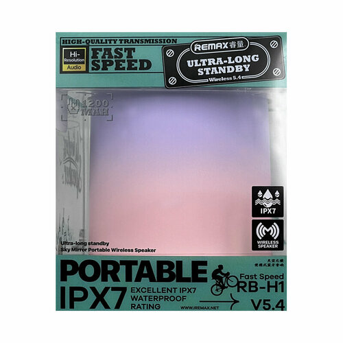 Портативная колонка Remax RB-H1 розово-сиреневый 172600₽