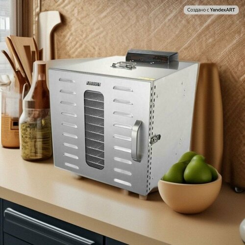 Сушилка для овощей и фруктов AIRHOT FD-8 дегидратор для сушки электрический из нержавеющей стали 8 решеток мощность 400Вт 1711200₽