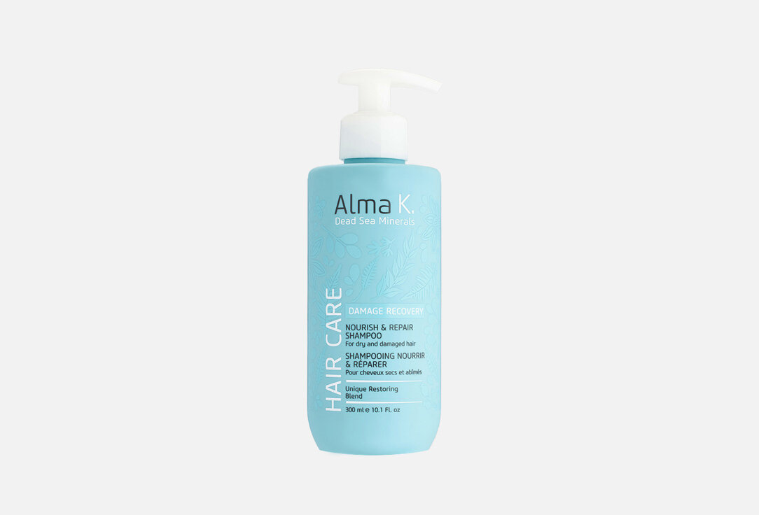 Питательный и восстанавливающий шампунь для волос Alma K. Nourish & Repair Shampoo / объём 300 мл