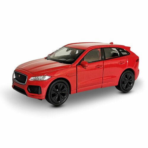 Машинка WELLY JAGUAR F-PACE Красный / модель машины 1:38 с пружинным механизмом welly 1 36 jaguar f pace alloy diecast collectible car toy ornament souvenir nex new exploration of model