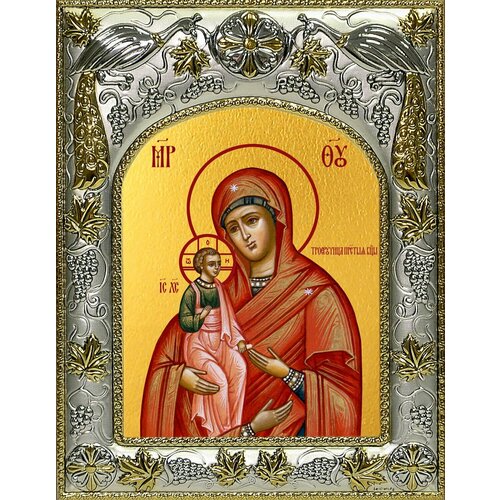 Икона Троеручица, икона Божией Матери икона божией матери троеручица резная рамка