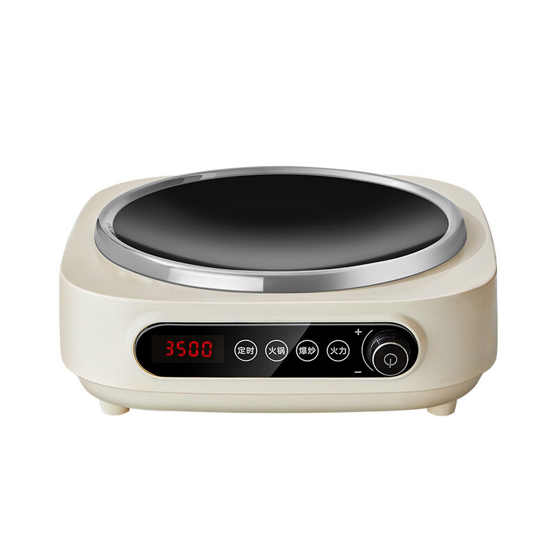 фото Индукционная плита, 3500Вт, вогнутая, белая