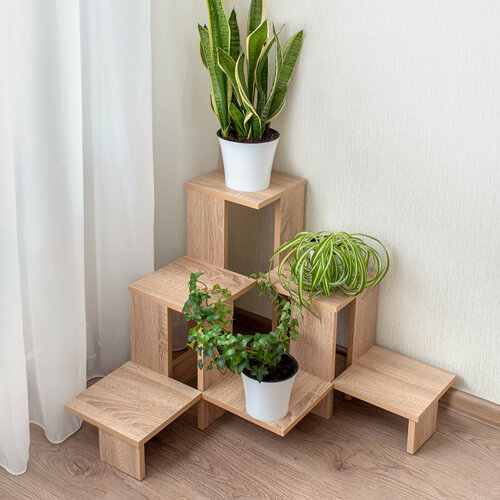 Полка для цветов напольная угловая