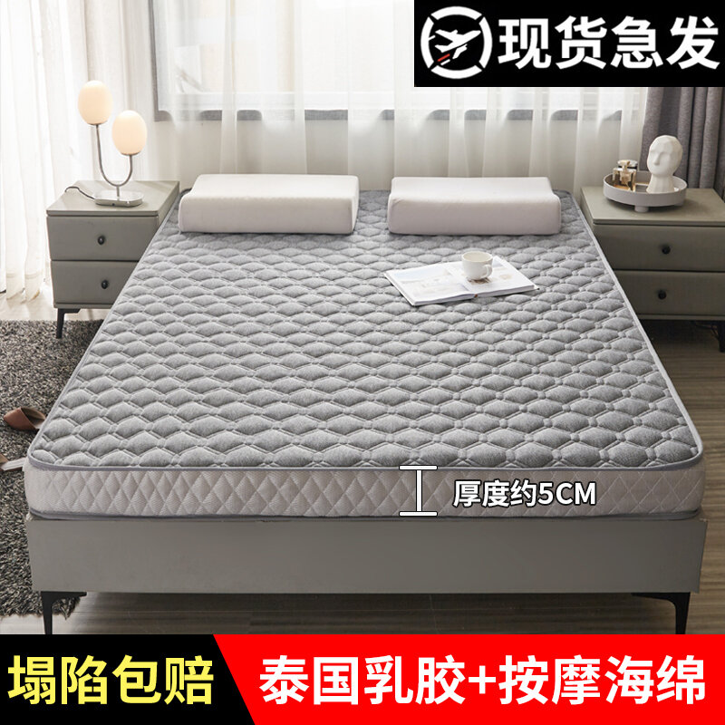 фото Двуспальная кровать, латексная обивка, вязаный серый, 180x200 см