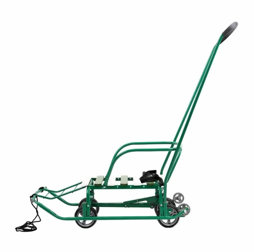 Санки "Тимка 5 Универсал" (зеленый каркас), с колесами, Nika — фото 1