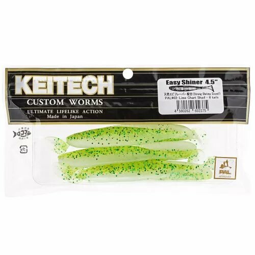 Силиконовая приманка Keitech Easy Shiner 4 PAL#02 10.2см. 7шт.