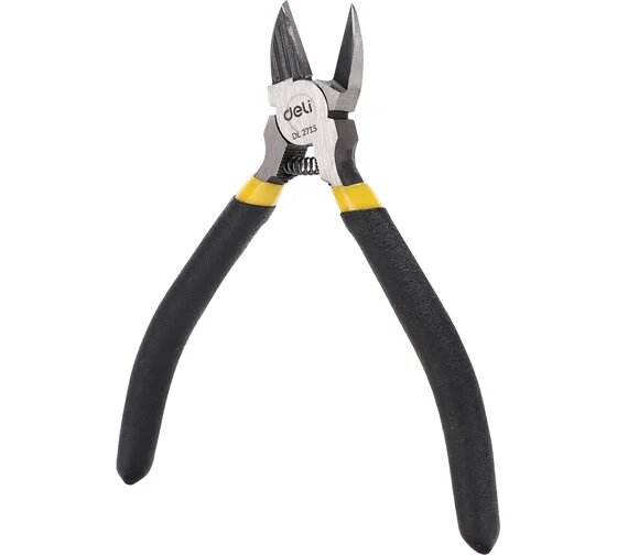 Мини-бокорезы DELI dl2715 125 мм высокоуглеродистая сталь твердость 56-60hrc противоскользящая рукоять 119051