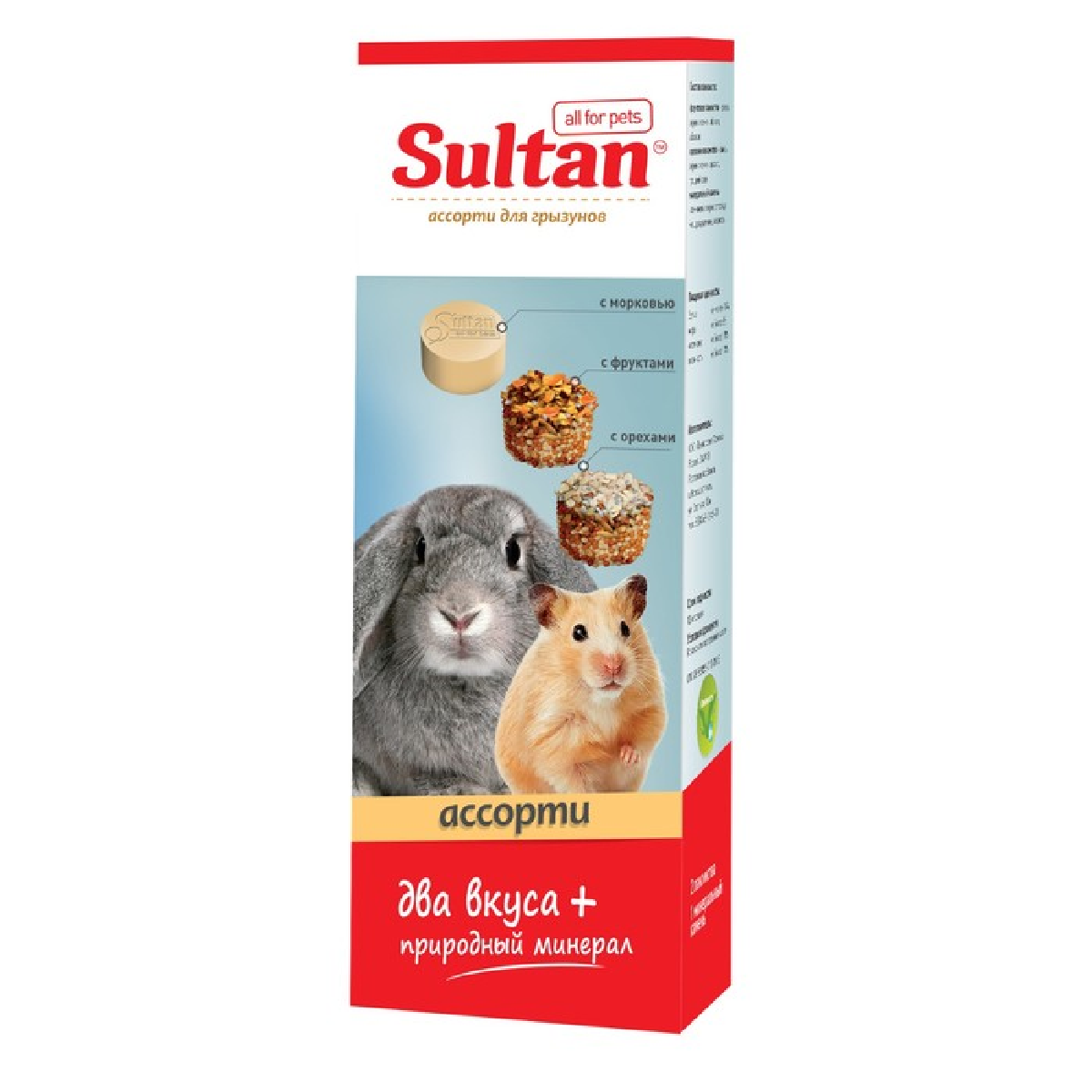 Sultan Лакомство для грызунов Ассорти с морковью с фруктами с орехами