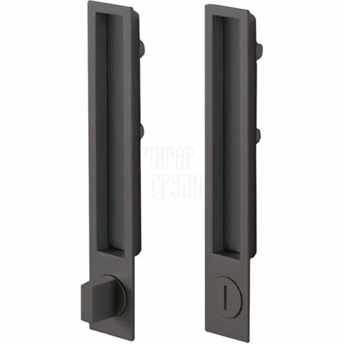 Ручка для раздвижных дверей Pamar MN 1096 Z с заверткой и шлицем с обр. ст. черный