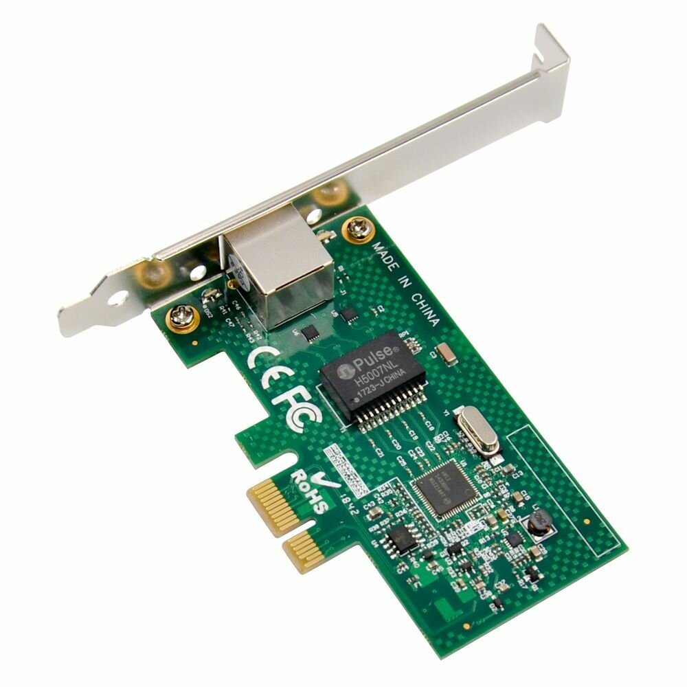 Сетевая карта PCIe x1 (Intel I210AT) 1 x RJ45 Gigabit Ethernet (ORIENT XWT-INT210T1PE) — фото 1