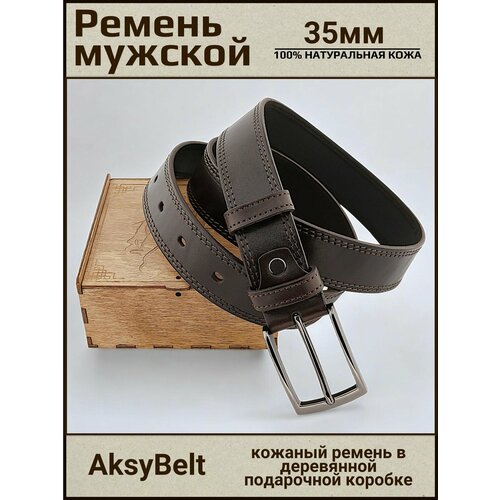 фото Ремень aksybelt для мужчин, размер 125, коричневый