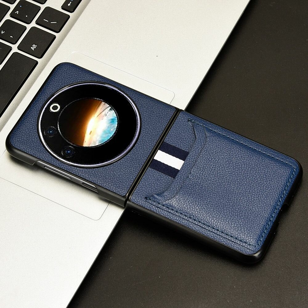 Чехол MyPads для Tecno Phantom V Flip, синий
