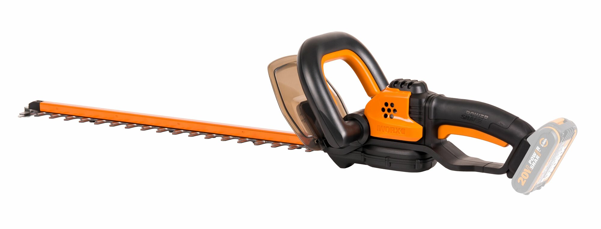 Кусторез аккумуляторный WORX WG264E.9, 20В, 56см, без АКБ и ЗУ — фото 1