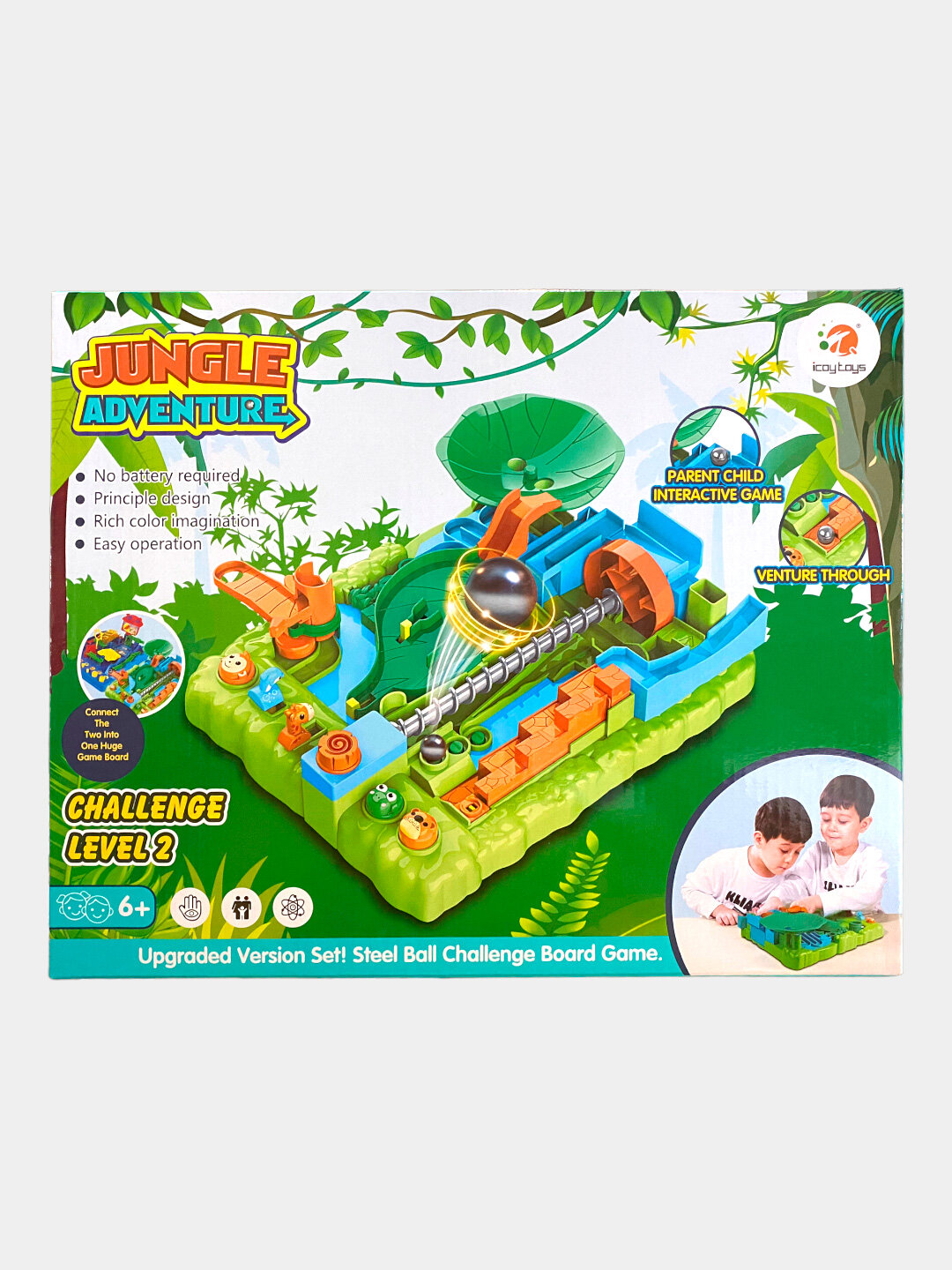 Металлическая настольная развивающая игра Jungle Adventure для детей 6+, механическая/интерактивная, Код. 02251