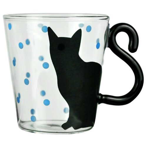 фото Gift'n'Home Кружка Черный кот 240 мл прозрачный/черный/голубой