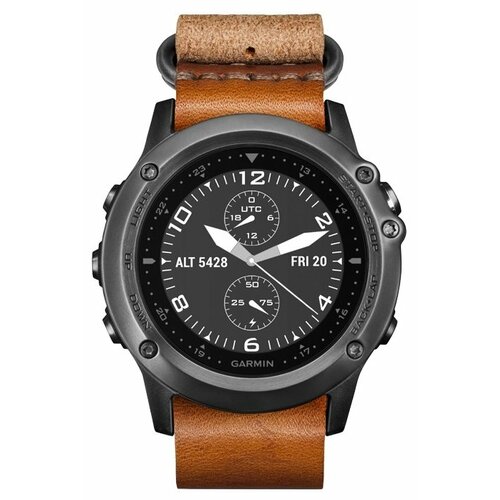 Умные часы Garmin Fenix 3 Sapphire with grey Leather Strap серыйкоричневый 5940000₽