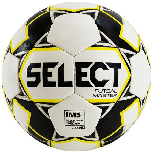 фото Мяч футзальный select futsal master (артикул: 852508-051) бел/черн/желт, размер 4, ims