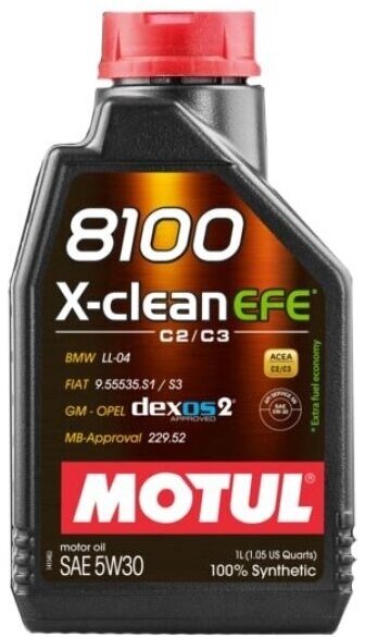 Синтетическое моторное масло Motul 8100 X-clean EFE 5W30, 1 л, 1 кг, 1 шт