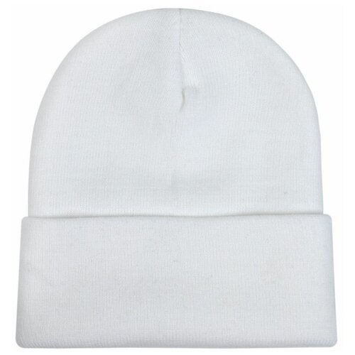 Шапка бини A-Store, размер универсальный, белый шапка бини a store шапка бини короткая размер универсальный белый