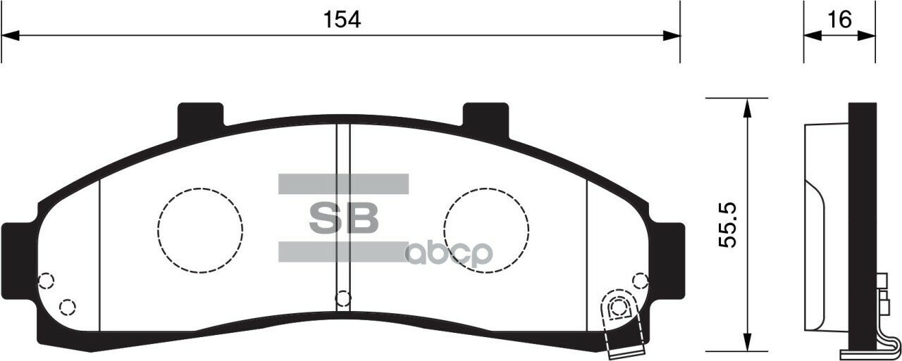 Тормозные Колодки Дисковые Sp1264 Sangsin brake арт. SP1264