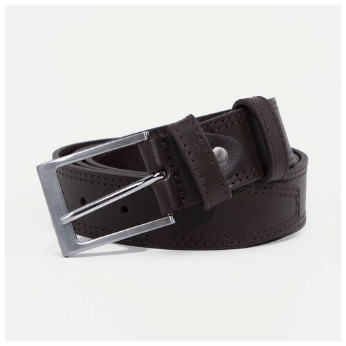 фото Ремень натуральная кожа, длина 100 см., коричневый mikimarket