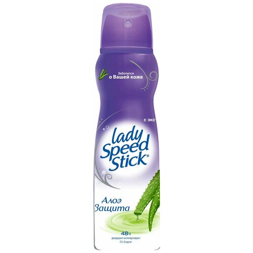 Lady Speed Stick, дезодорант-спрей женский, Алое для чувствительной кожи, 150 мл