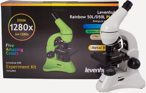 Изображение товара Микроскоп Levenhuk Rainbow 50L PLUS Moonstone\Лунный камень