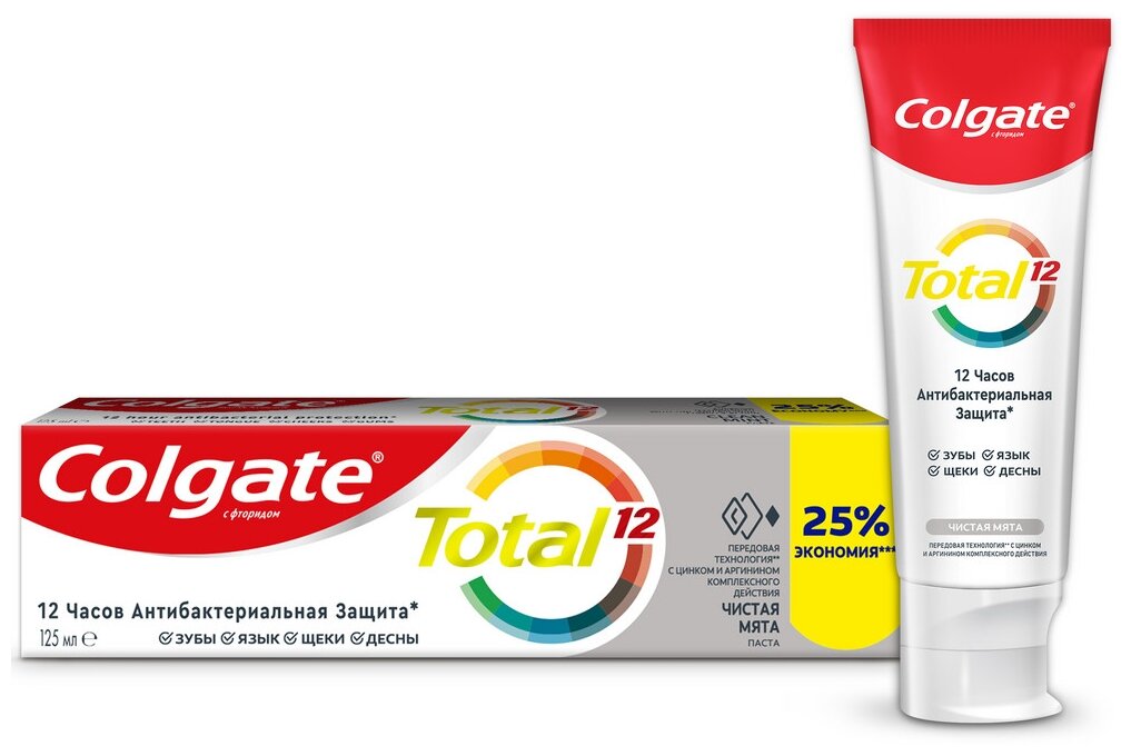 Зубная паста Colgate Total 12 Чистая Мята комплексная, 125мл