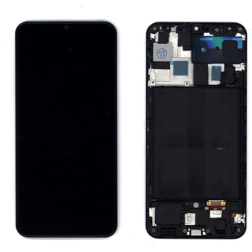 Дисплей для Samsung Galaxy A50 SM-A505F в сборе с тачскрином и рамкой (TFT) черный 100％tested for samsung galaxy c7 2017 c8 c7100 c710 lcd display with touch screen assembly
