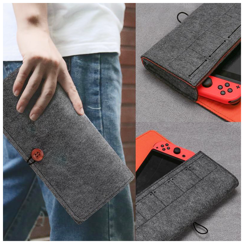 Чехол кейс-сумка для Nintendo Switch, цвет тёмно-серый