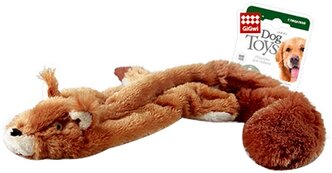 Игрушка для собак GiGwi Dog Toys Белка без набивки (75012) коричневый