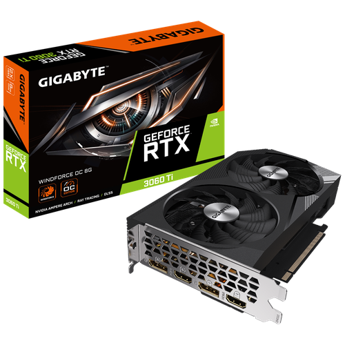 Видеокарта GIGABYTE GeForce RTX 3060 Ti WINDFORCE OC 8G (GV-N306TWF2OC-8GD), Retail