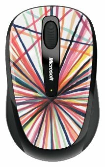 Беспроводная компактная мышь Microsoft Wireless Mobile Mouse 3500 Artist Edition Mike Perry - Design 1 White-Black USB