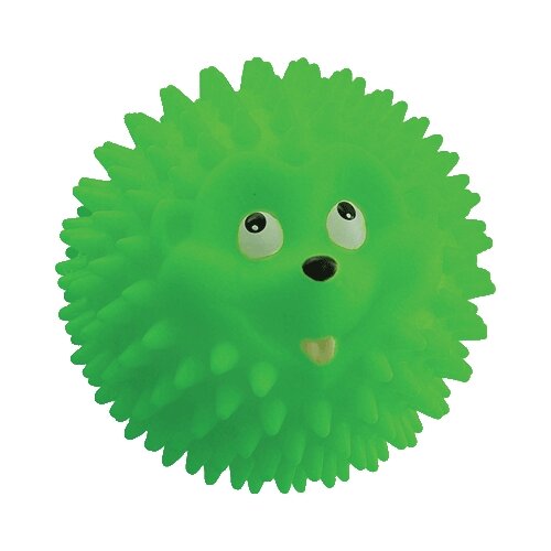 фото Мячик для собак зооник мяч - ежик №6 (16423) зеленый