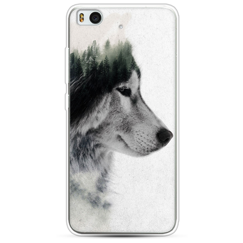фото Чехол-накладка case place силиконовый с рисунком для xiaomi mi5s (30550) волк лес