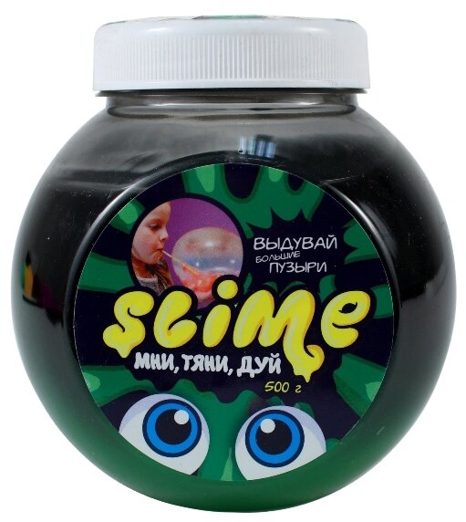 Slime Mega Mix 500 г Чёрный/Зелёный