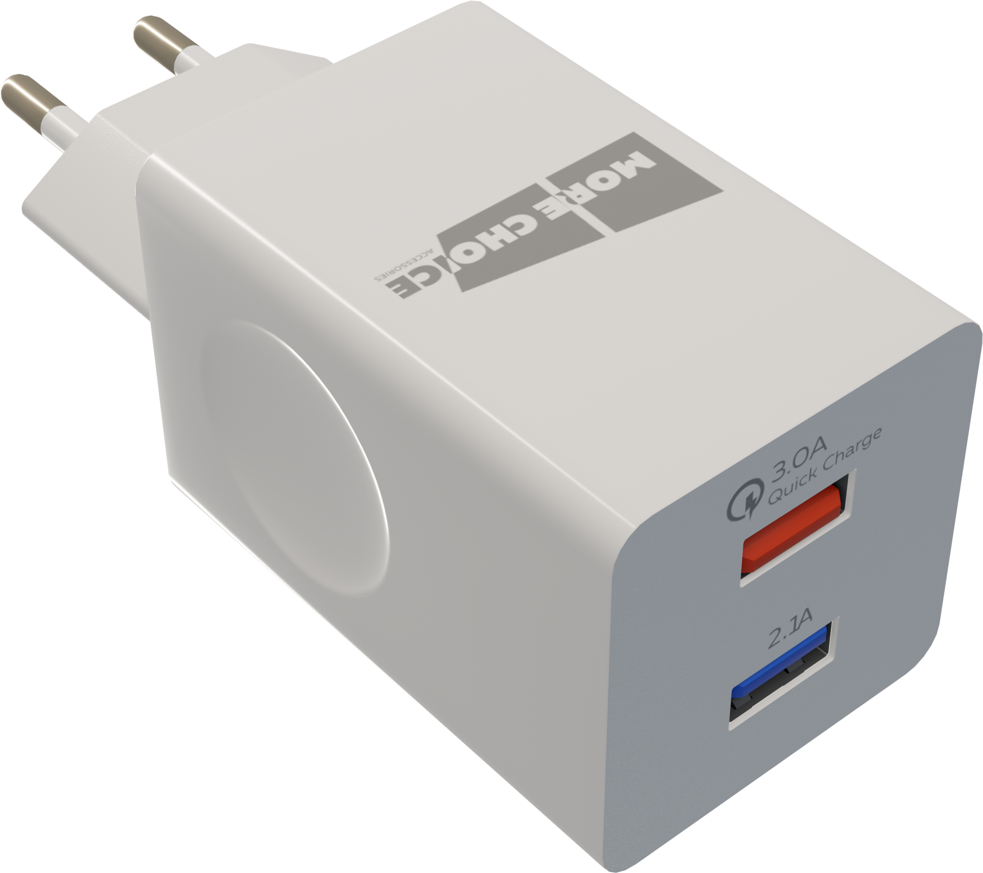 Сетевое зарядное устройство Smart 2USB 3.0A QC3.0 быстрая зарядка для micro USB More choice NC55QCm White