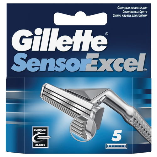 Gillette Сменные кассеты SensorExcel, 5 шт.