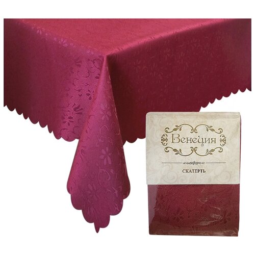 Скатерть К 140180 жаккард Венеция бордовый ИКР 604₽