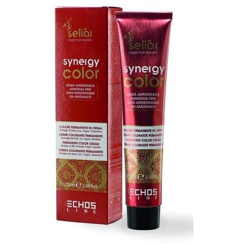 ECHOS LINE / Крем-краска 6.7 Synergy Color Коричневый темно-русый, 100 мл echosline seliar color безаммиачная крем краска s11 0 экстра суперсветлый блондин