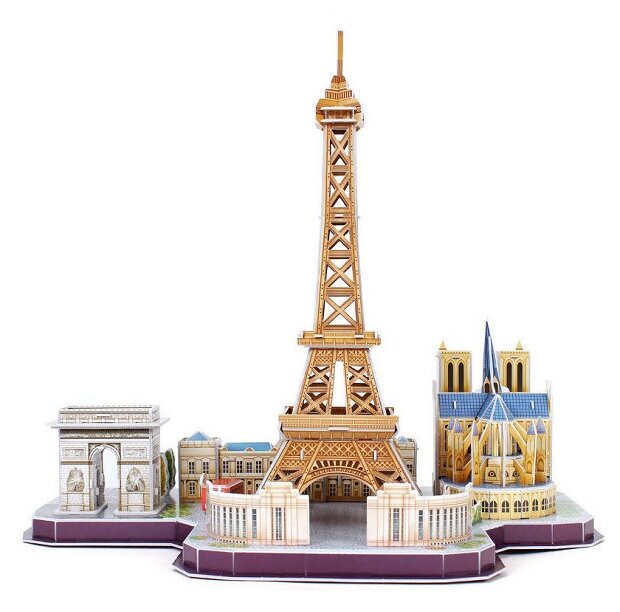 Объемный 3D-пазл CubicFun Достопримечательности Парижа - фото №4