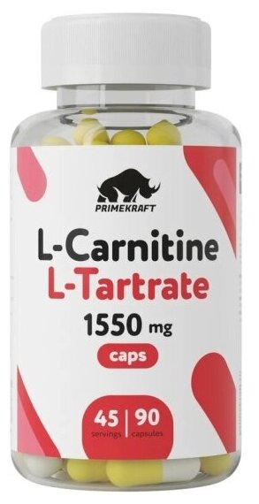 Жиросжигатель Prime Kraft спдпп L-Carnitine L-Tartrate CAPS, 90 капсул