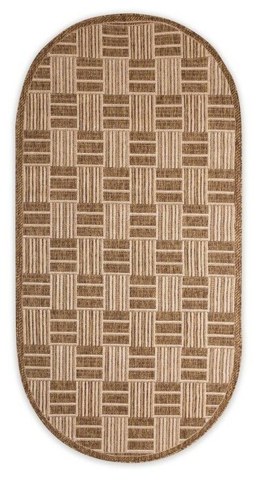 Люберецкие ковры Ковер «Эко», овальный, 50х80 см, полипропилен 100%, джут