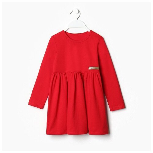 Платье для девочки, цвет вишня, рост 86-92 см шорты для девочки цвет красный рост 86 см
