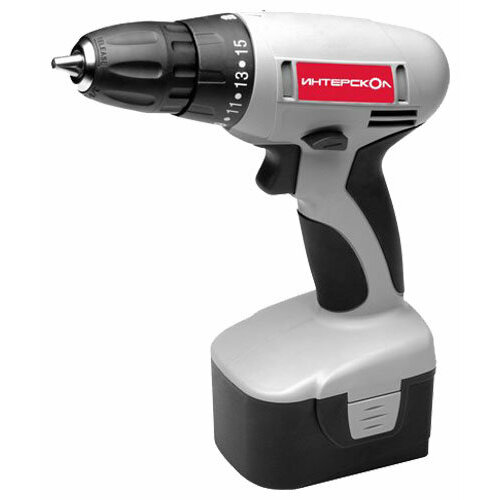 Аккумуляторная дрель ИНТЕРСКОЛ ДА-12ЭР-02 5953230 Зеленая линейка 403900₽